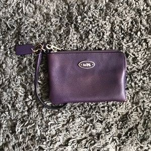 Purple Coach Wristlet